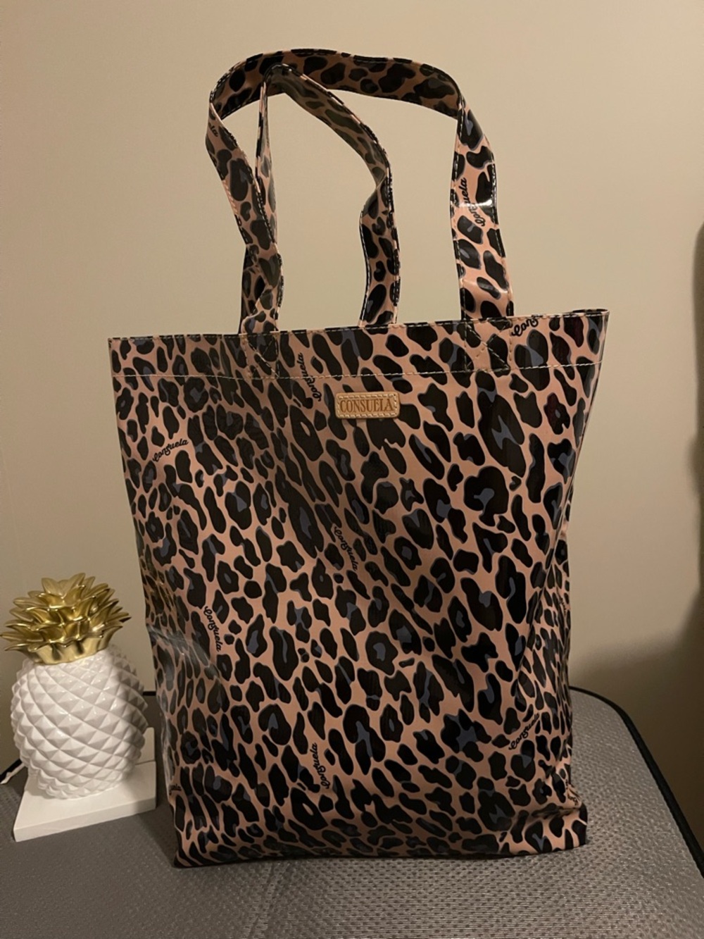 NWOT...Consuela Leopard Print Coated Tote